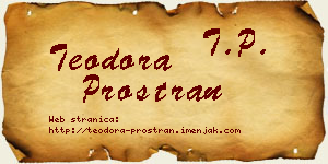 Teodora Prostran vizit kartica